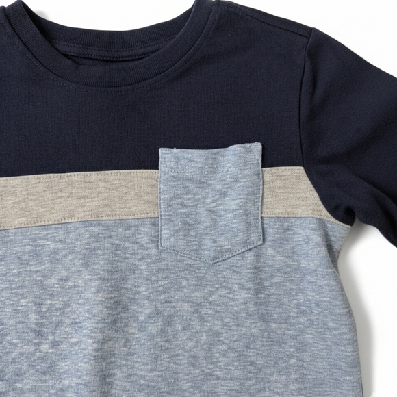 Navy and Light Blue Kids Shirt as a child - Picture 3 of 3